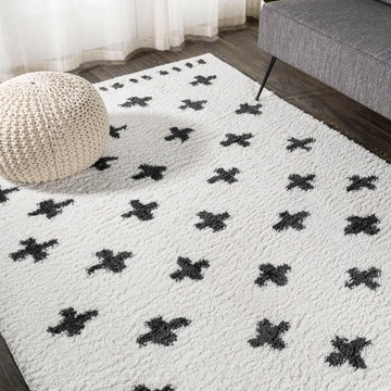 Cristo Berber Geometric Shag Area Rug